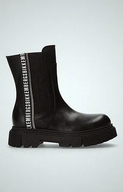 Bikkembergs Unisex-Stiefeletten/Stiefeletten aus Leder und Gummizug - 999 (schwarz)