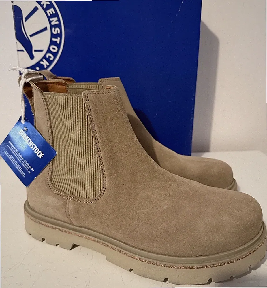 Birkenstock Highwood Slip On Damen Vl Chelsea Boots - Taupe - Gr. 41 Schmal