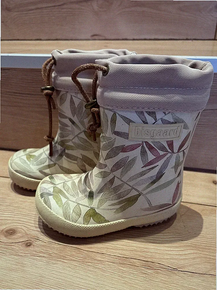 Bisgaard Gummistiefel Winter gefüttert Gr. 25 Floral Leaves Thermo neuwertig