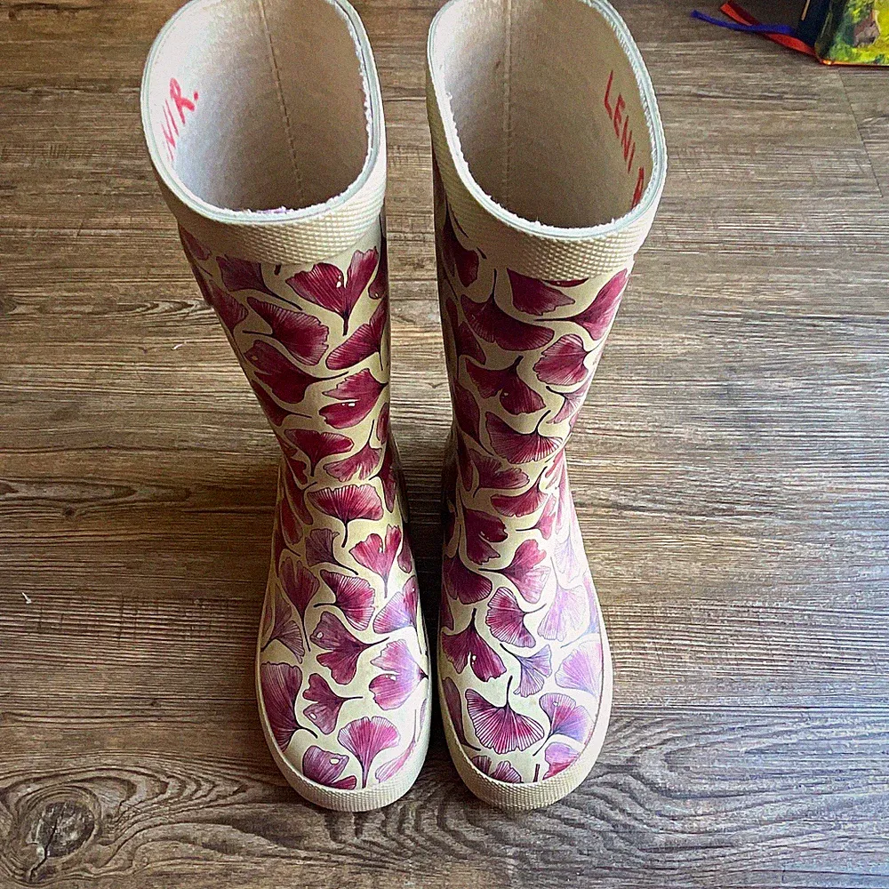 Bisgaard Kinder Gummistiefel EU 31 Beige/Rosa Ginkgo