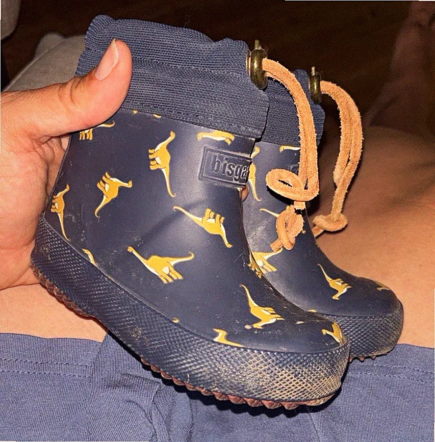 Bisgaard Kinder Gummistiefel Gr. 22 Tiermuster Schnürung - Innen Lammfell
