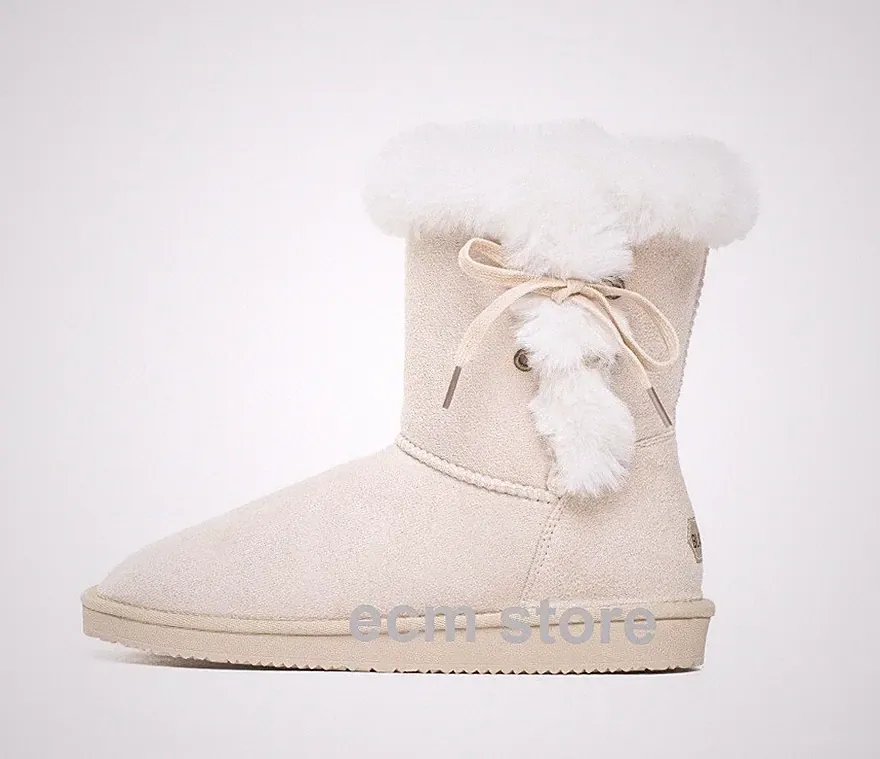 BLACKFIELD Stiefeletten Coma Gr. 38 off white beige Schafstil Damenschuhe