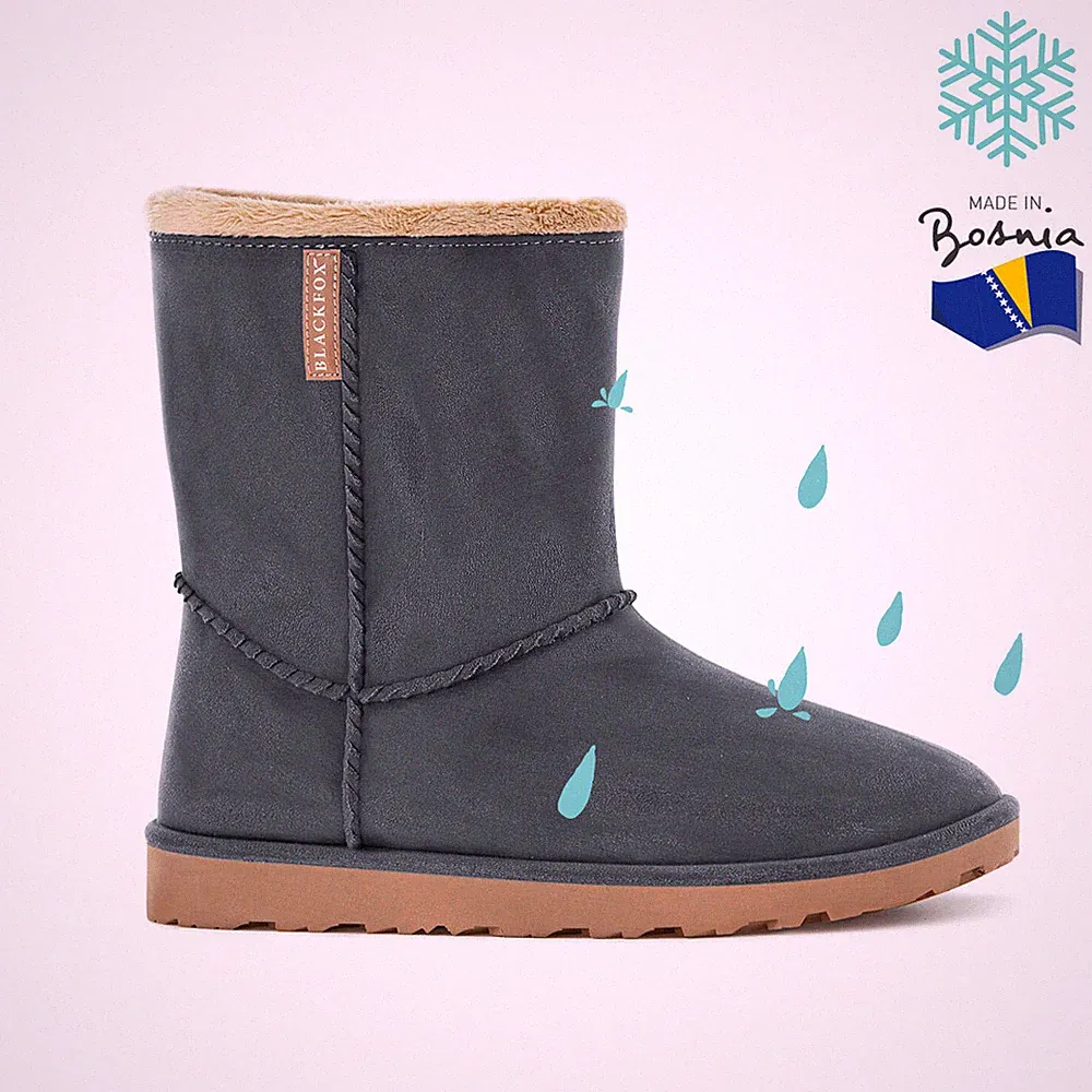 BLACKFOX Damen-Winterboot G-Stiefel Cheyennetoo Anthrazit wasserdicht gefüttert