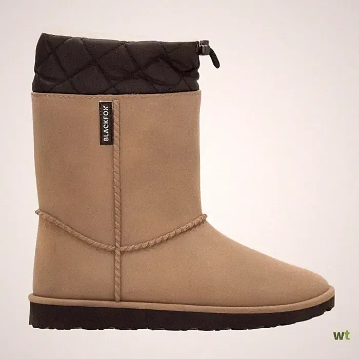 BLACKFOX Damen-Winterboot Gummisstiefel Atka Taupe/Grau wasserdicht gefüttert