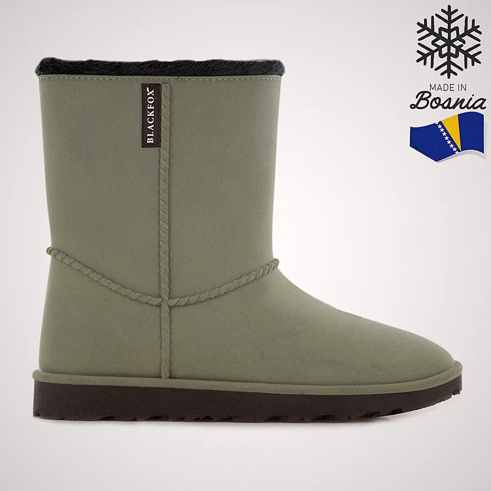 BLACKFOX Damen-Winterboot Gummistiefel Cheyennetoo Grün wasserdicht gefüttert