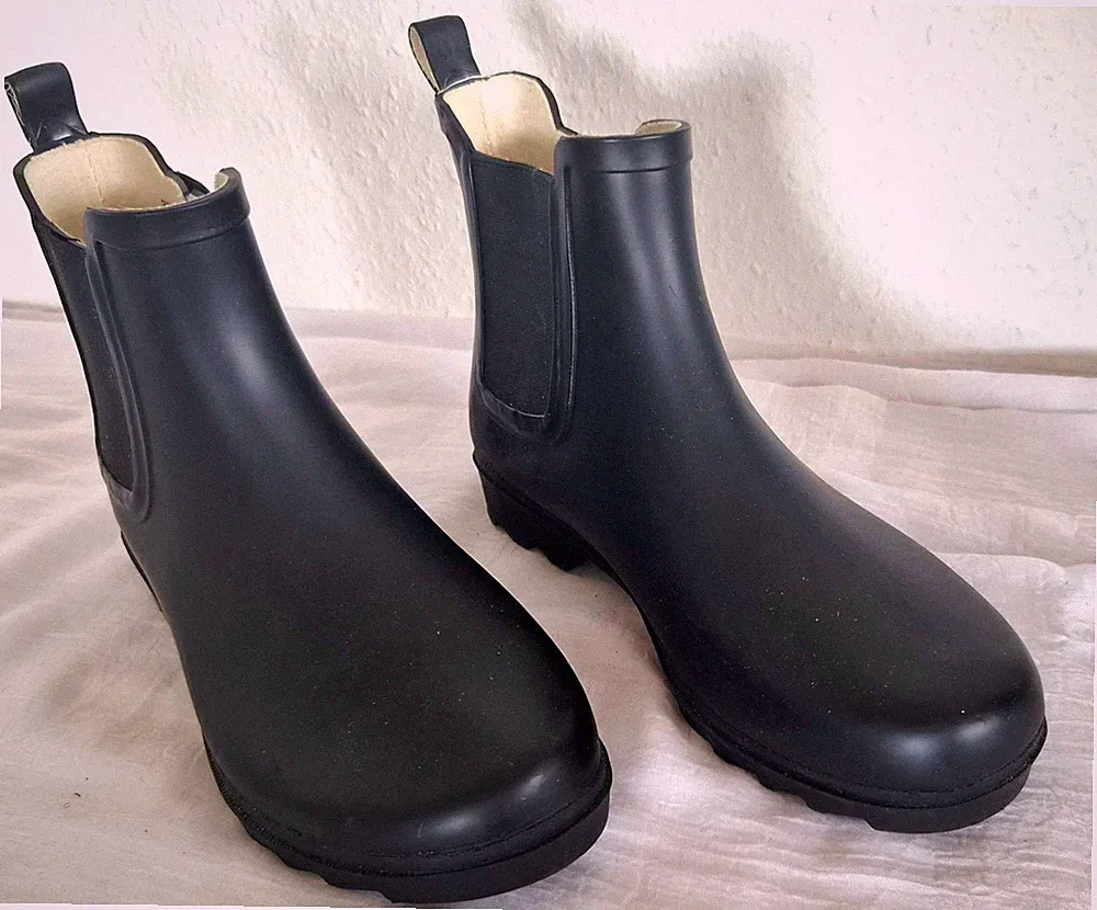 Blue Motion Damen Chelsea Gummistiefel Gr. 38 Schwarz Regenstiefel