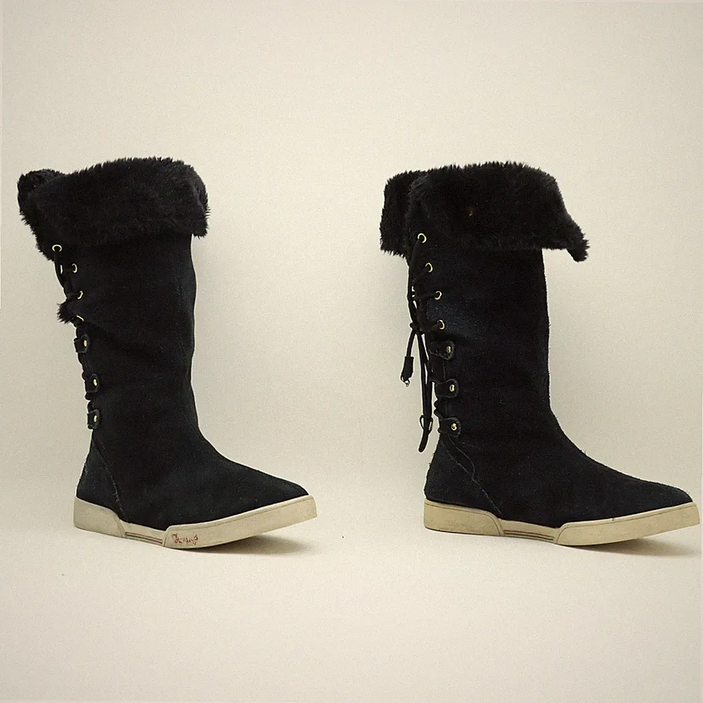 Stiefel Fiorucci Nummer Gebraucht Cowboy Biker Western Schwarz (Cod.ST3113)