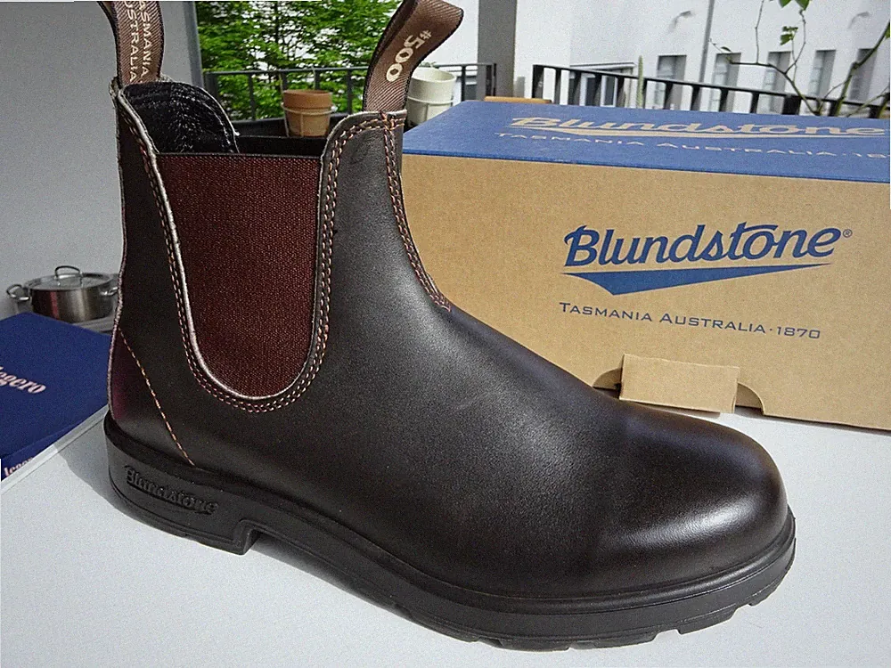 BLUNDSTONE Australia 500 CLASSICS Dam Chelsea Stiefel Leder Braun Gr.41(UK7 Neuw