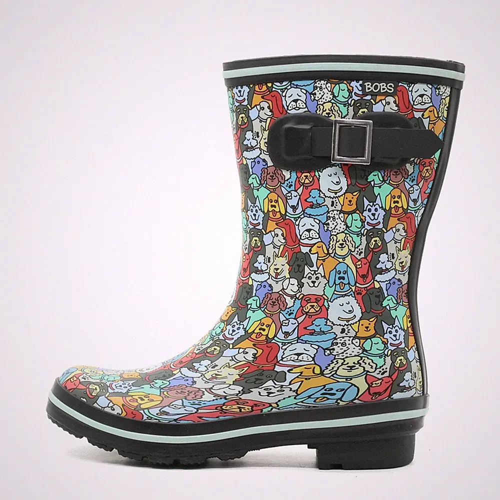 BOBS Damen SN 33373 Gummistiefel bunt/schwarz Mittel Regenstiefel EU 37