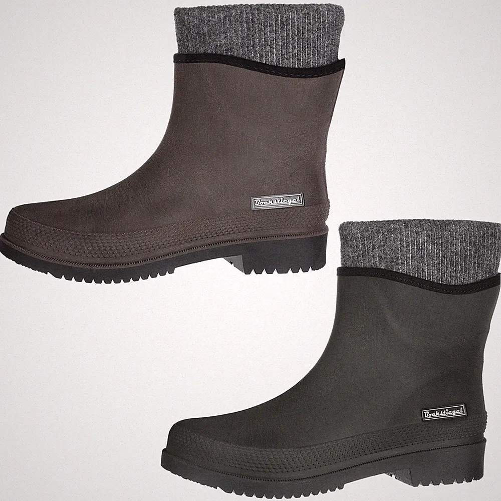 Bockstiegel Damen Gummistiefel Stiefelette Nicole Lederoptik Innenfutter