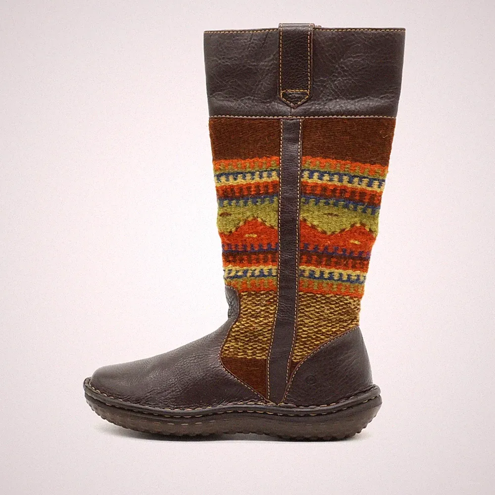 Børn Damen W6441 Stiefel braun, multicolor Leder, Textil gefüttert Komfort EU 38