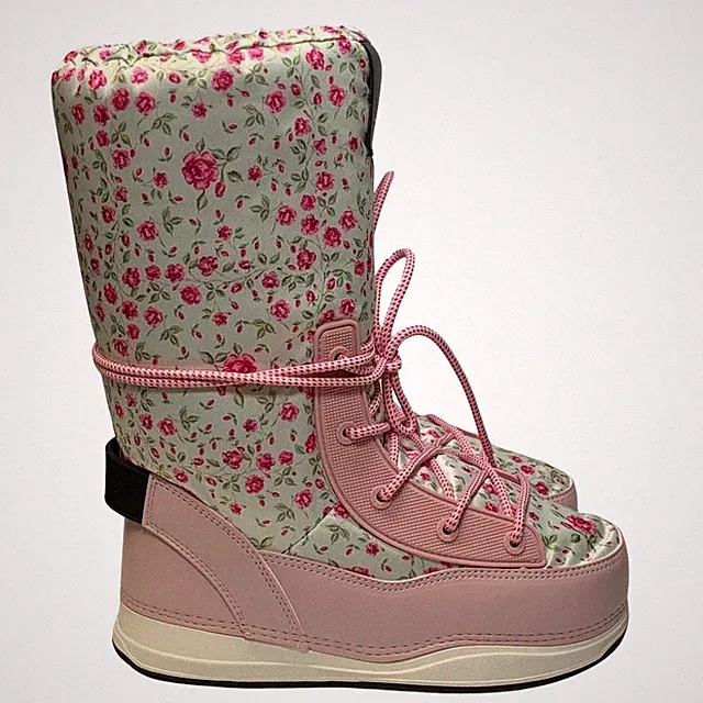 BOGNER Fire+Ice LoveShack ausgefallene La Planne Schneestiefel Pink EU37 UK4 UVP370 Neu mit Karton