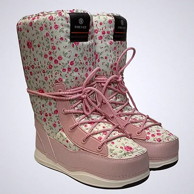 BOGNER Fire+Ice LoveShack ausgefallene La Planne Schneestiefel Pink EU38 UK5 UVP370 Neu mit Karton