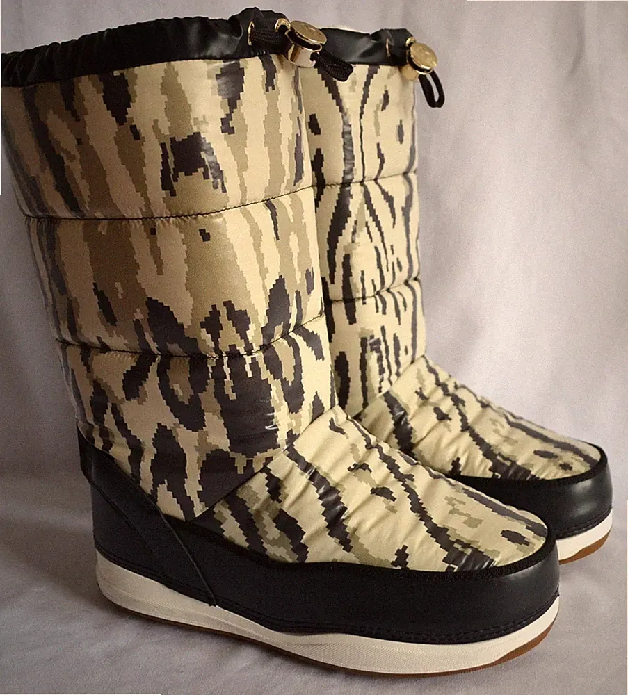 BOGNER LES ARCS DAMEN SNOW BOOTS STIEFEL HOCH BEIGE LEO WOMEN UVP 450€ 40 NEU