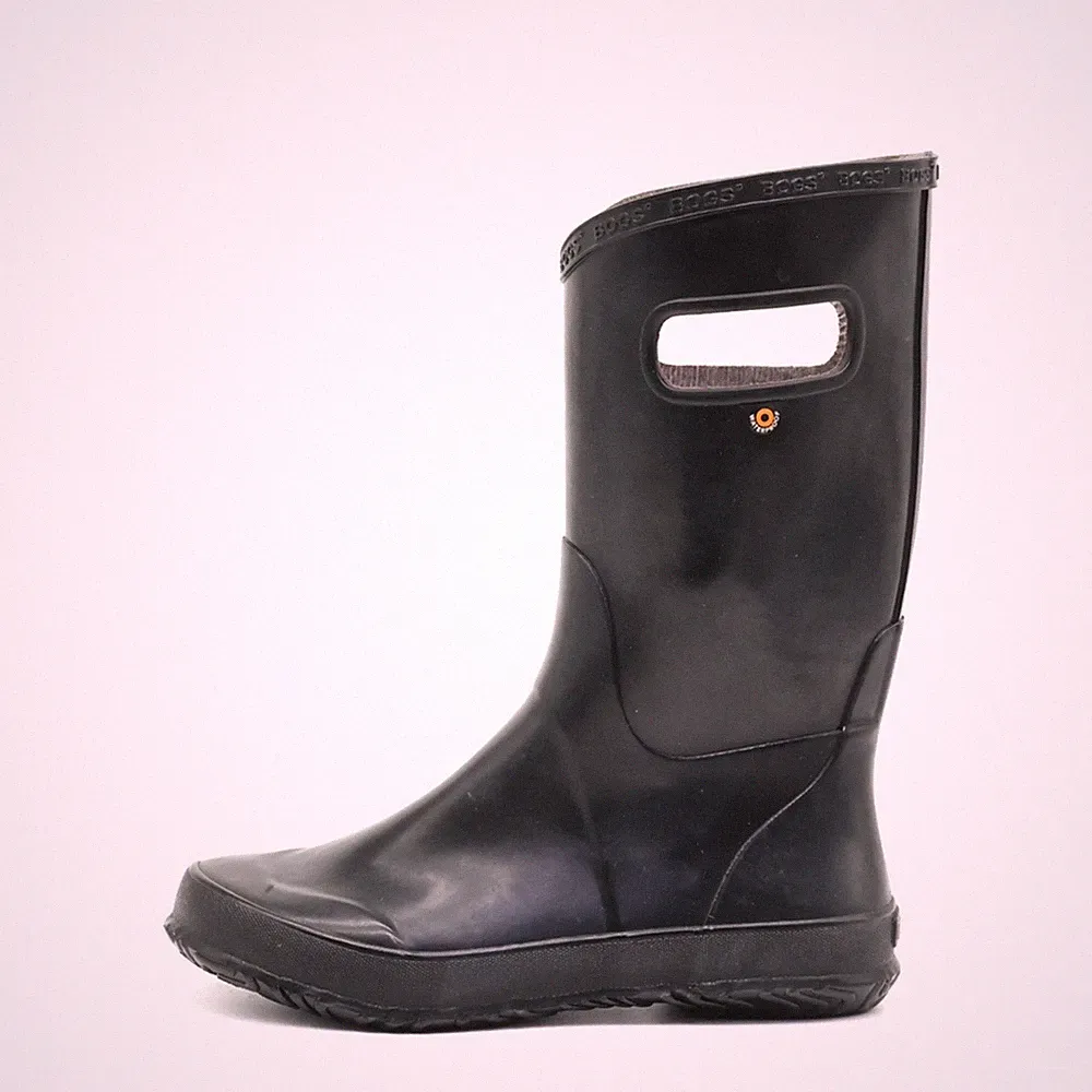 BOGS Damen Rainboot Stiefel Schwarz Gummi Einstiegsschlaufen Gummistiefel EU 37