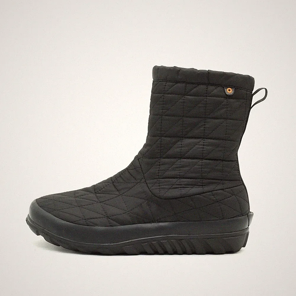 Bogs Damen Snowday II Mid Stiefel Schwarz Synthetik Mittel Winterstiefel EU 39