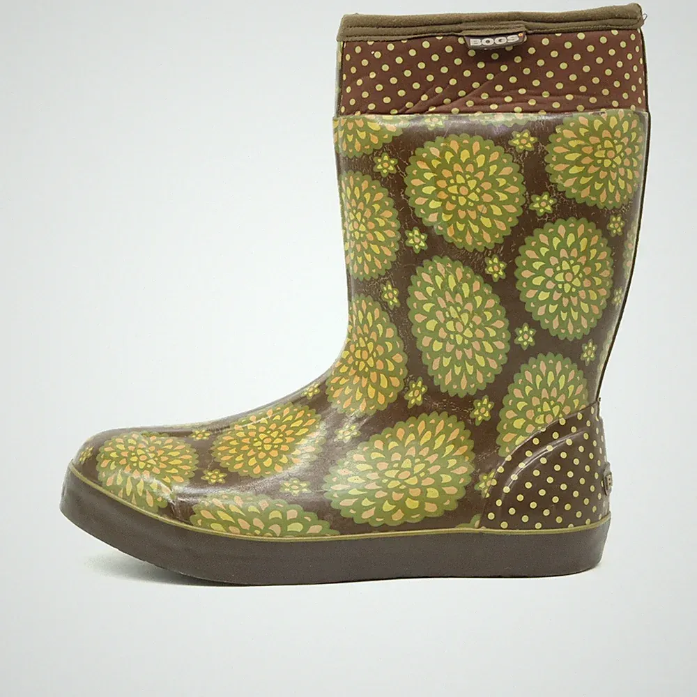 gummistiefel damen gelb blumen