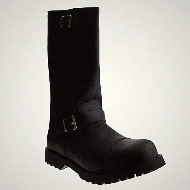 Boots and Braces Motorcycle I Biker Motorrad Stiefel Leder Stahlkappen schwarz