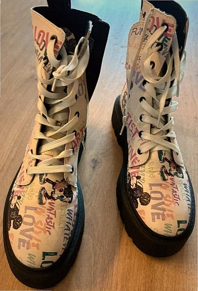 Boots Bunt Mickey Mouse Print Gr 38