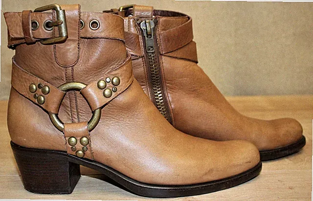 Boots Stiefeletten Zip US Style Cavalery G SERIES Leder eisbraun 8BUS 6,5UK 40EUR