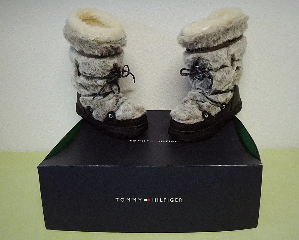 Boots Thommy Hilfiger, Schneestiefel, Winterstiefel, Felleinsatz, Damen,Gr.35/36