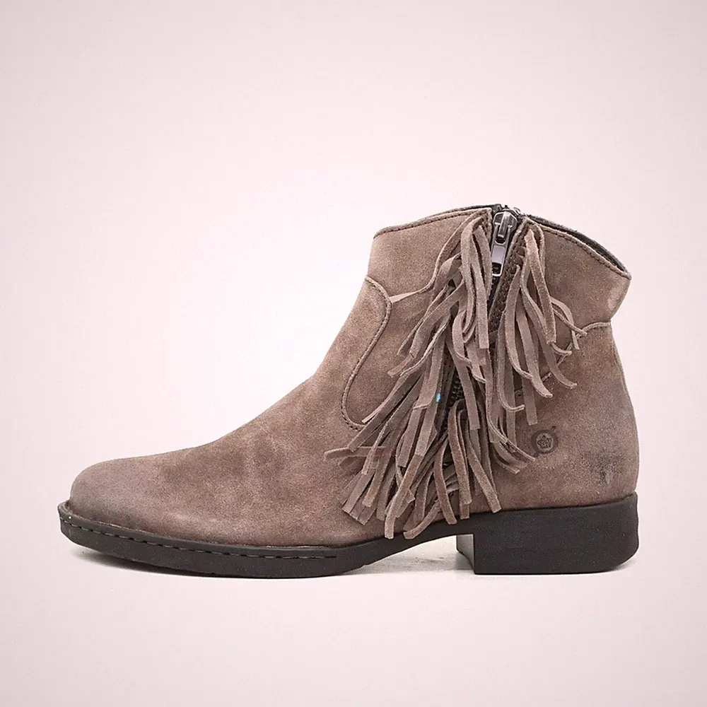 Born Damen BR0027222 Stiefeletten Grau Wildleder Komfort Stiefelette EU 40.5