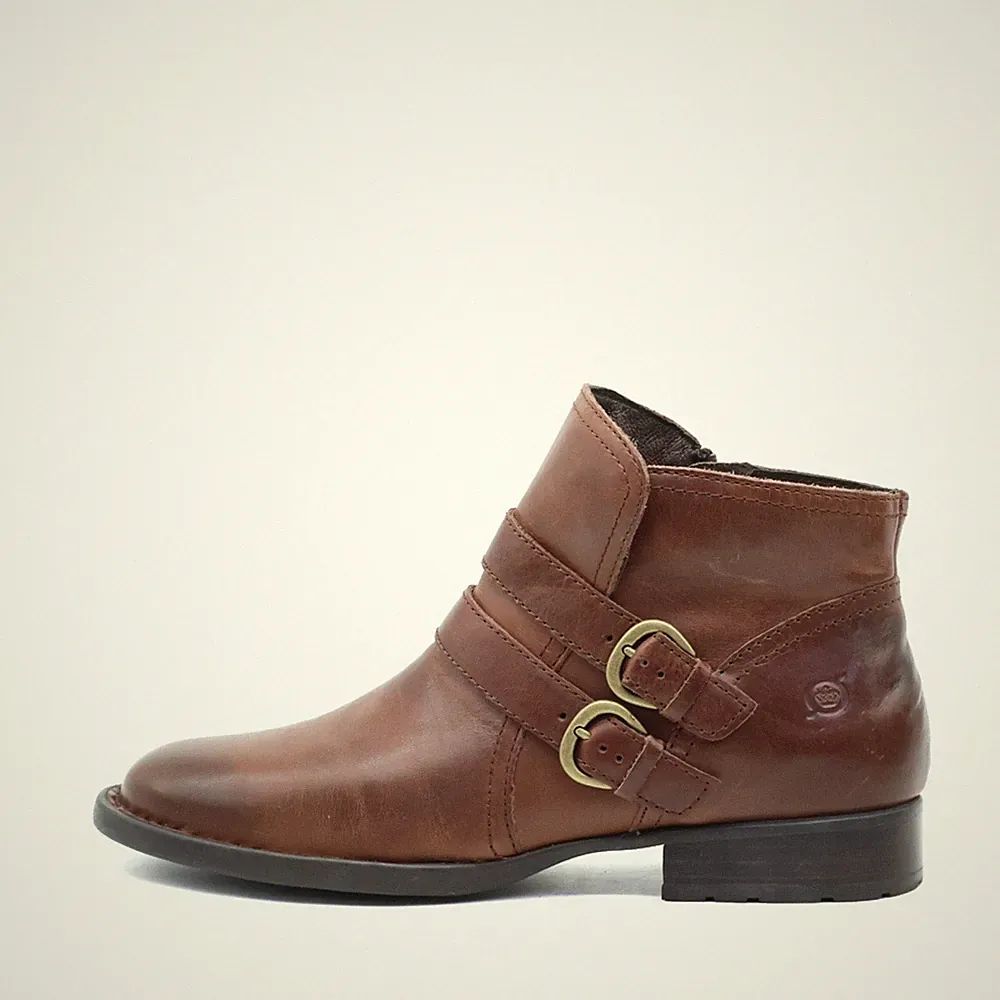 Born Damen D76116 Stiefeletten Braun Leder Komfort-Innensohle Komfort EU 38