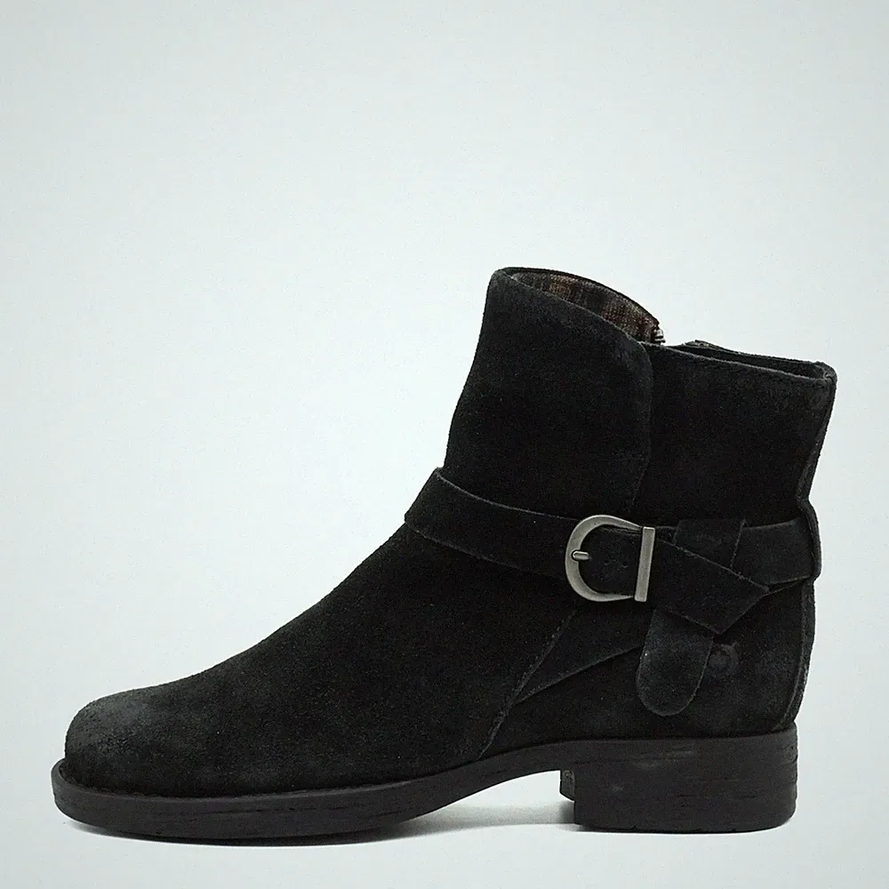 Born Damen F30023 Stiefel Schwarz Wildleder Boots Stiefeletten EU 36,5