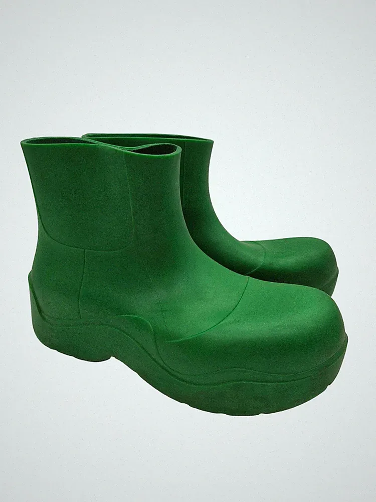 BOTTEGA VENETA Gummistiefel Damen Stiefel Gr. DE 40 grün Casual-Look