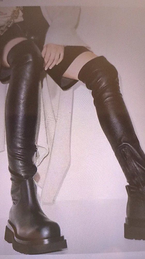 bottega venetaSchuhe, Stiefel, Gr.37, Lug, Overknee, schwarz