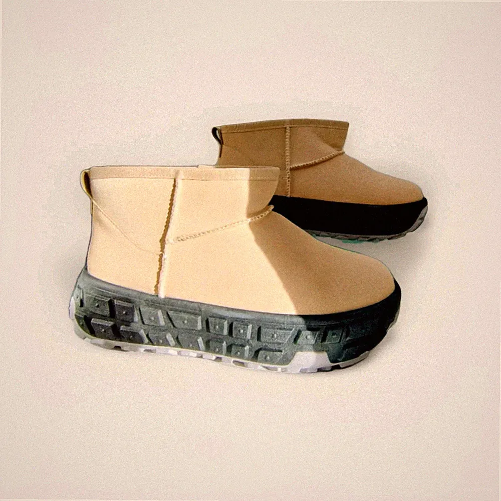 Boulevard Lemonade Damen Kunst-Wildleder knöchelhohe Bootie in Sand Farbe Größe Uk6