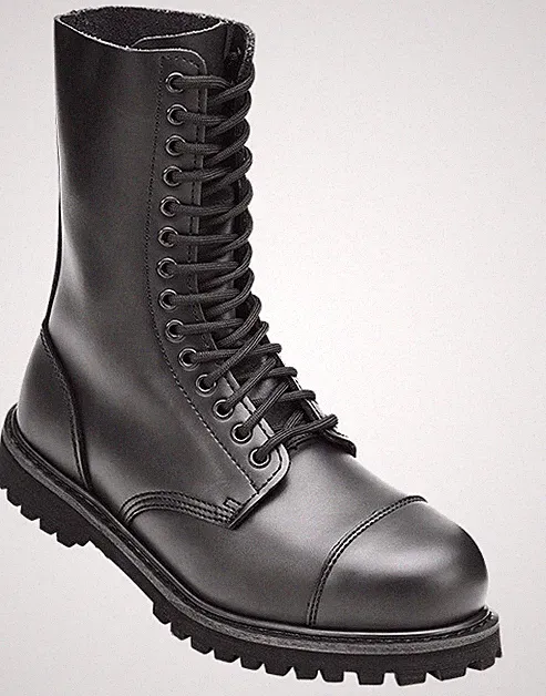 Brandit Phantom Boots 14 Loch 9003 Springer Stiefel Rangers Stahlkappe Schwarz