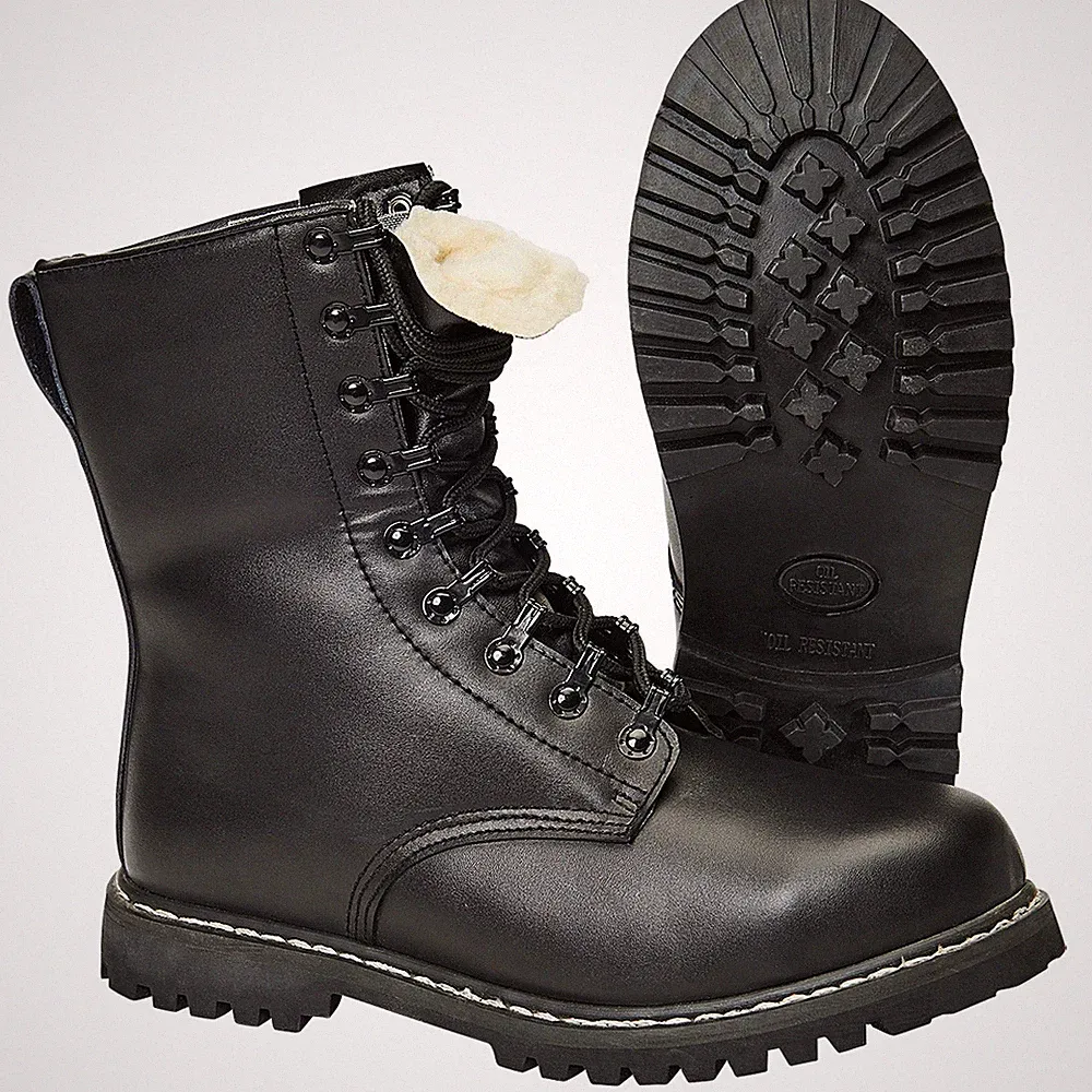 Brandit Springerstiefel mit Futter 39-47 Stahlkappe BW Para Stiefel Gothic Boots