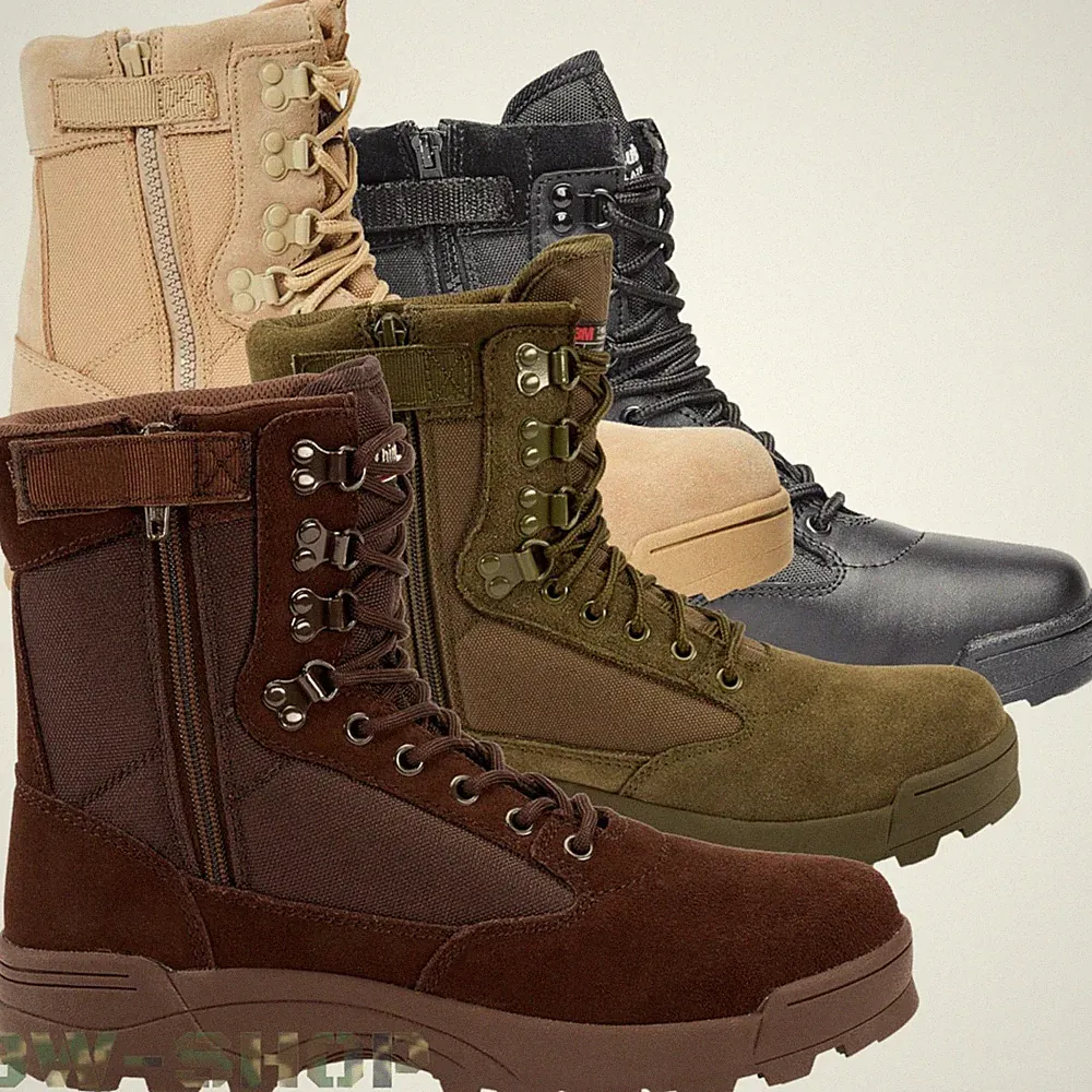 BRANDIT TACTICAL STIEFEL RV SWAT BOOT ZIPPER ARMY OUTDOOR SCHUHE EINSATZSTIEFEL