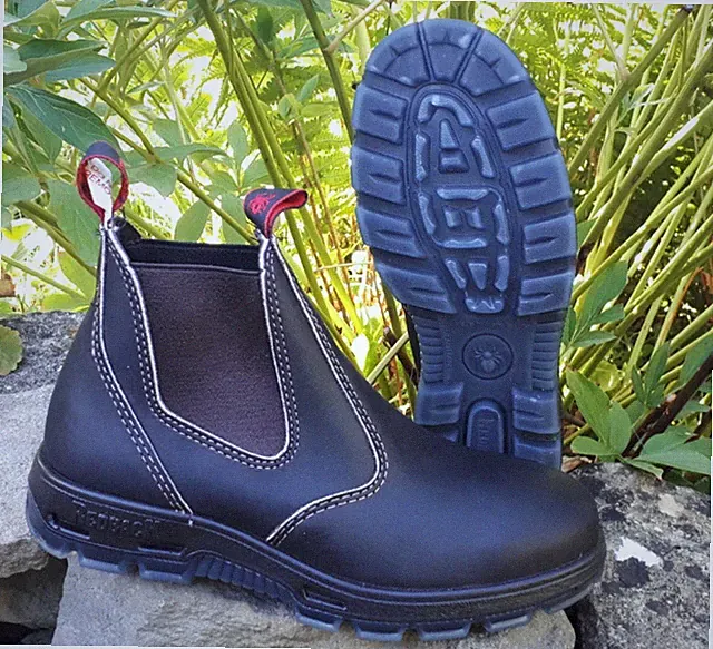 braun Redback braune LEDER STIEFEL BOOtS made AUSTRALIEN + + Stahlkappe