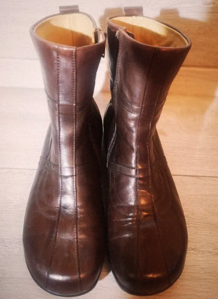 braune Lederstiefel von LadySko, komplett ledergefüttert, Gr. 39 Top***