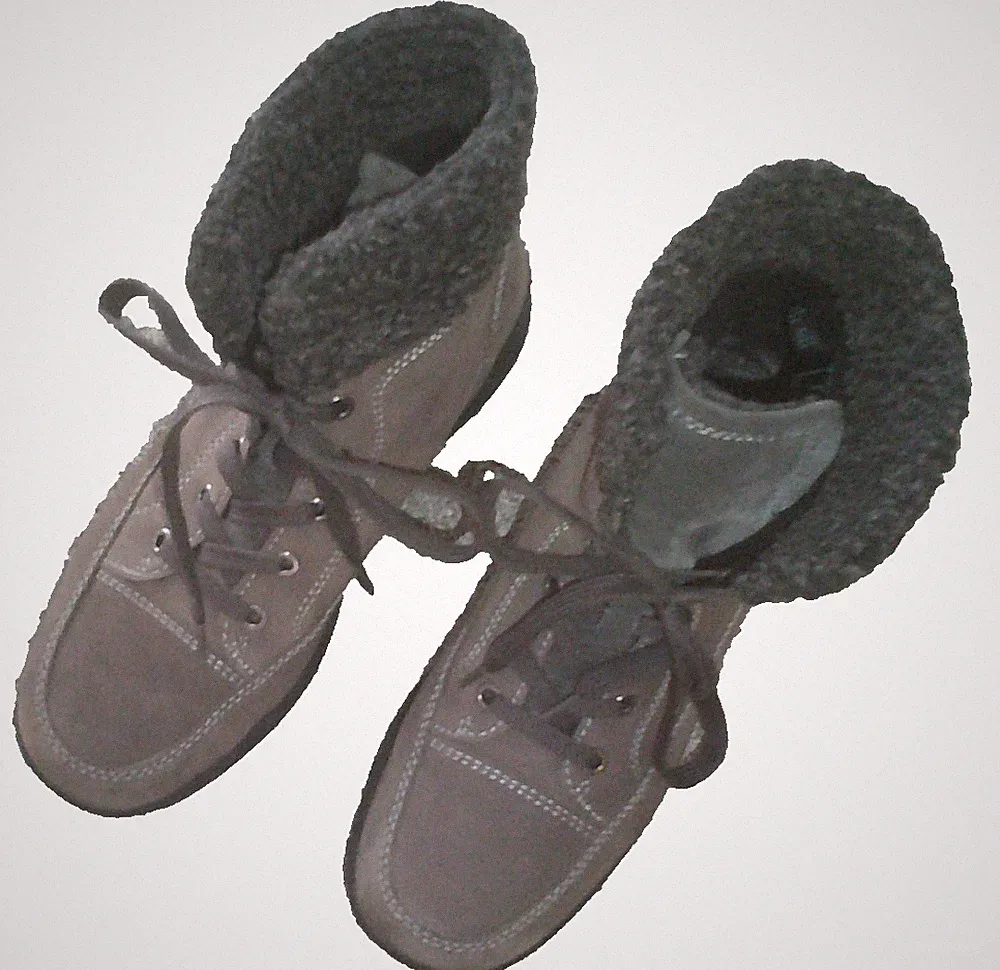 Braune Stiefelette mit warmen Innenfutter zum Schnüren von MEDICUS Gr. 40 LEDER
