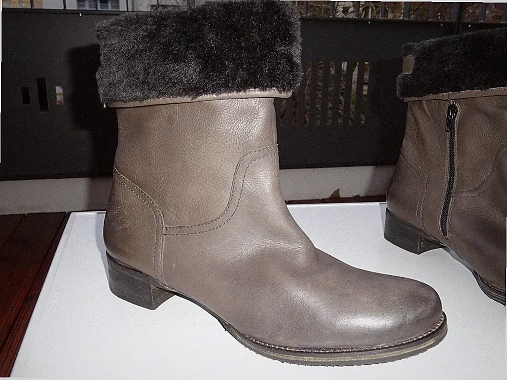 BRUNO PREMI Damen Schuhe Stiefeletten Leder Schlamm Braun Italy Gr.42 Neu