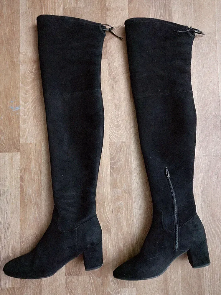 Buffalo 40 Overknee stretch Samt Stiefel