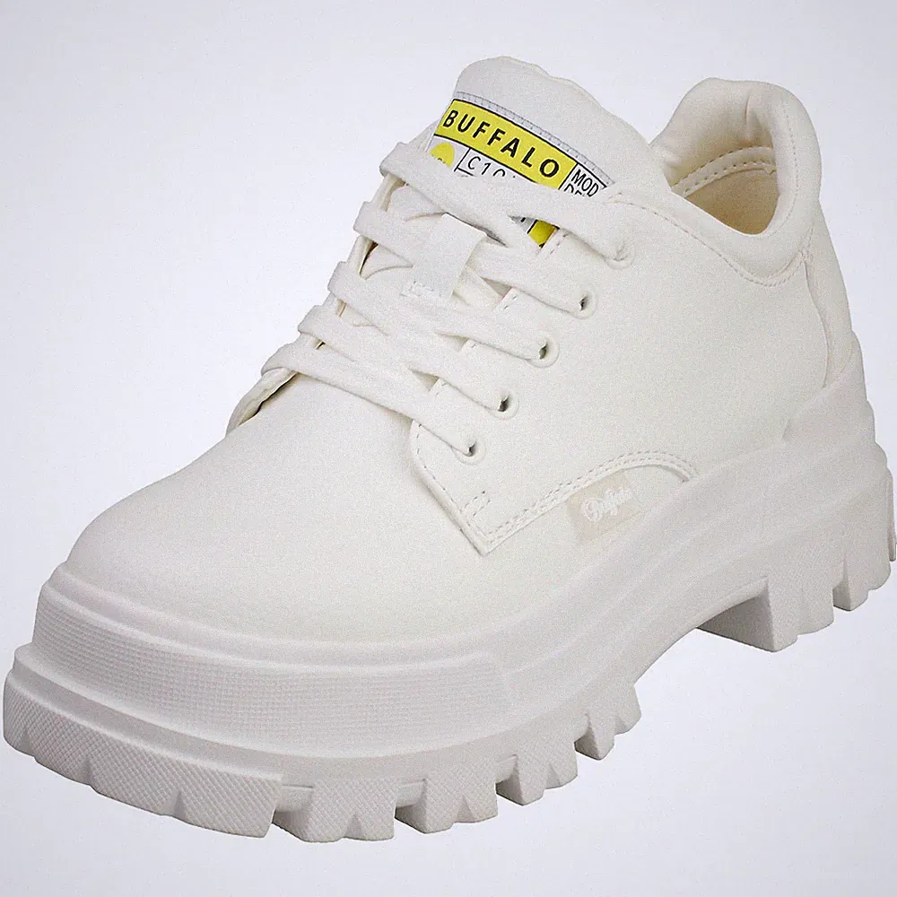 Buffalo Aspha Cls Vegan Damen White Stiefel Plattform