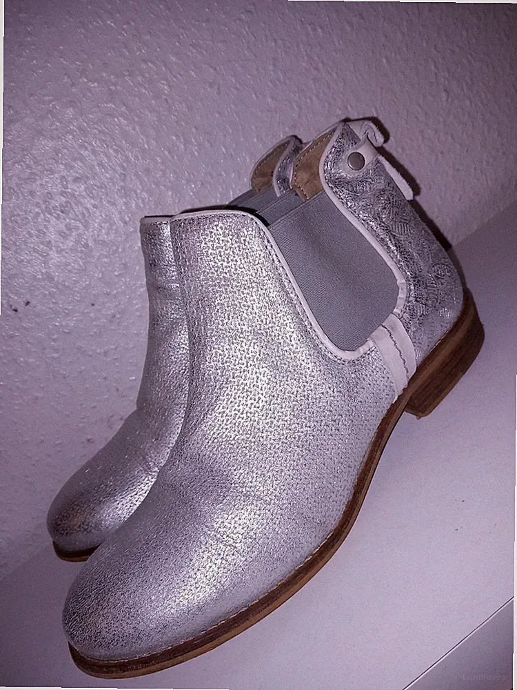 Buffalo Chelsea Stiefeletten Grösse 38 Damen Silber