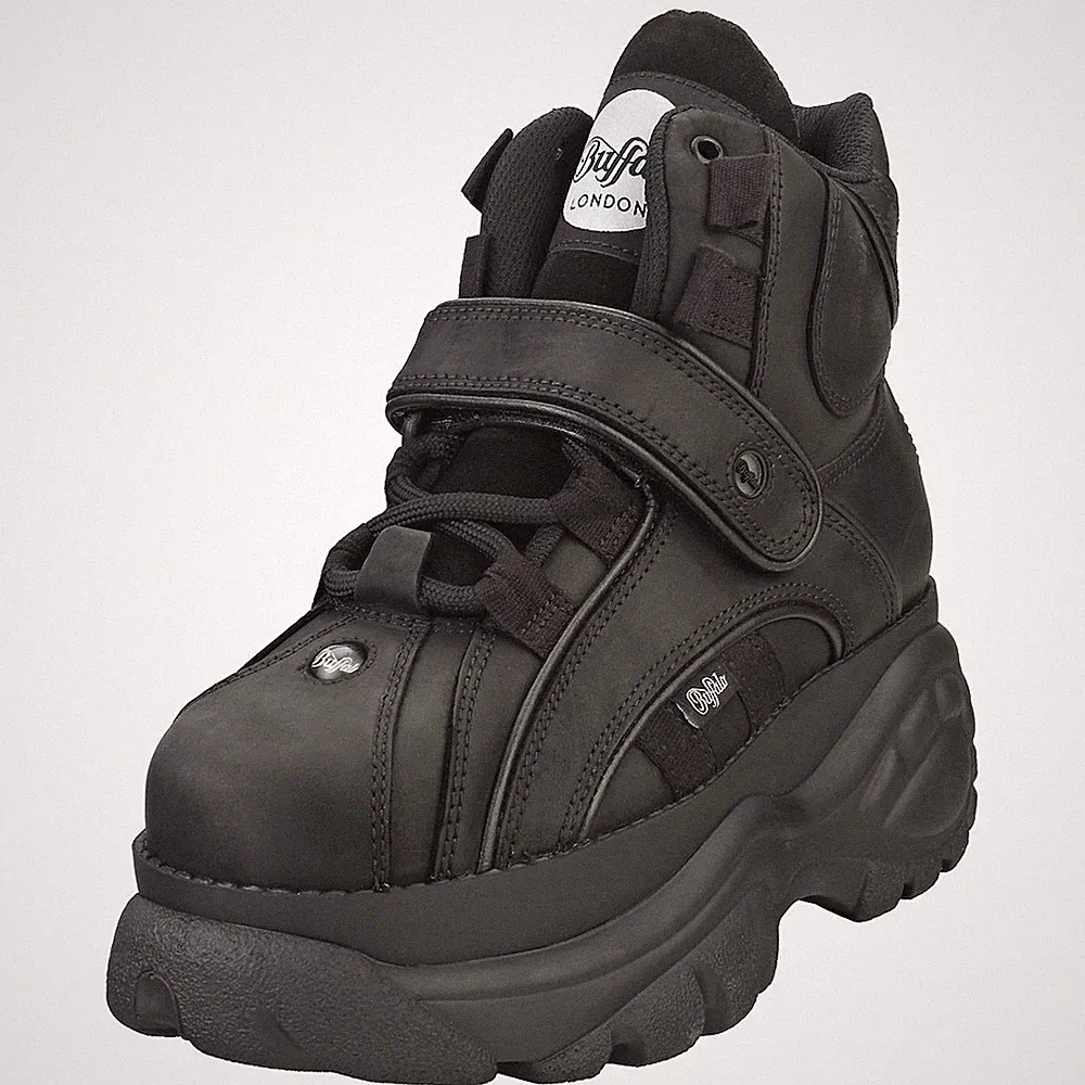 Buffalo Damen 1348-14 2.0 Plateaustiefel Schwarz