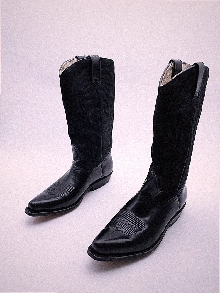 Buffalo Damen Stiefelette Langschaftstiefel Leder Schwarz Gr.39 EU Art. 41363-98