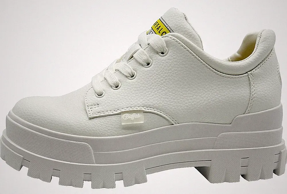 Buffalo Halbschuhe ASPHA CLS Vegan White Damenschuhe Schuhe weiß Größe EU 39-40