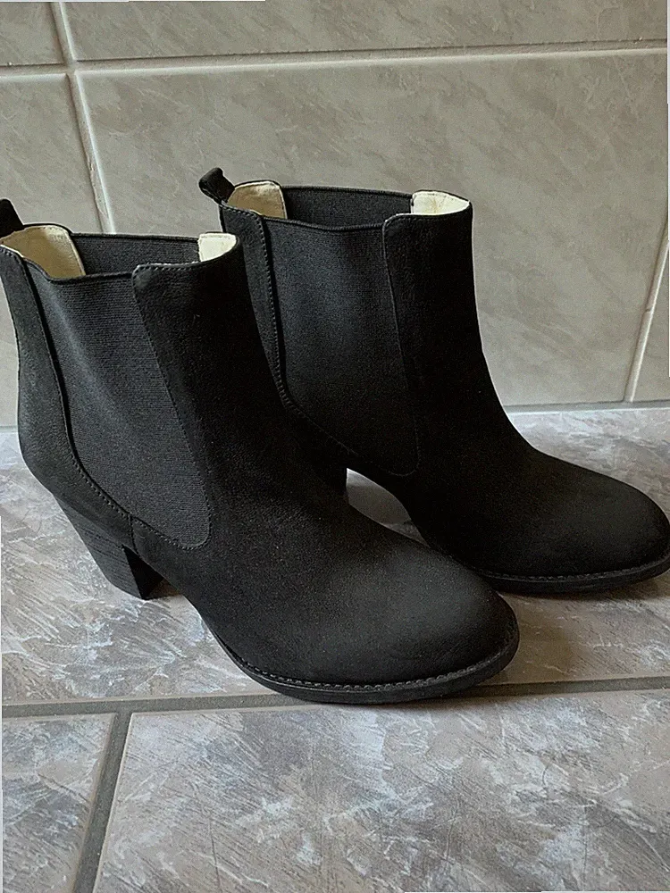 Buffalo Wildleder Stiefelette sw Ankle Boots 41 Booties Stiefel Stiefeletten Neu