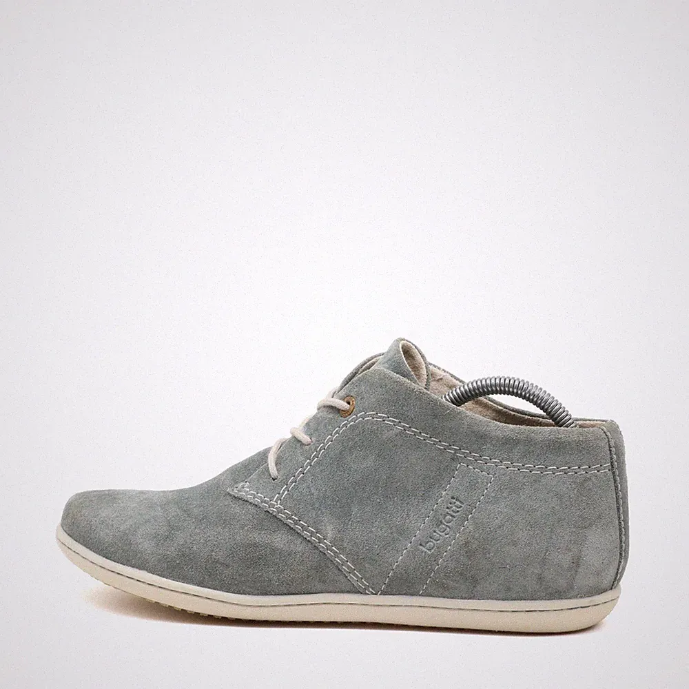 bugatti Damen Halbschuh Wildleder Grau Schnürschuhe halbhoch Freizeit EU 38