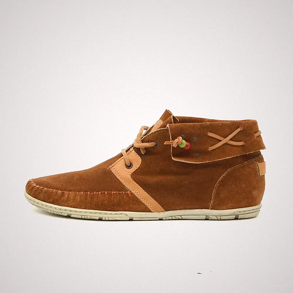 Bugatti Damen Mokassin Schnürschuhe Braun Wildleder Casual Boots EU 39