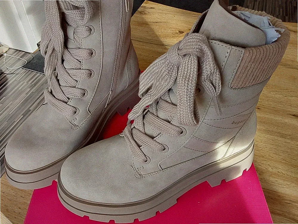 Bugatti Damen Schuhe Stiefeletten Schnürer Winterstiefel Boots Gr. 39 Neu!