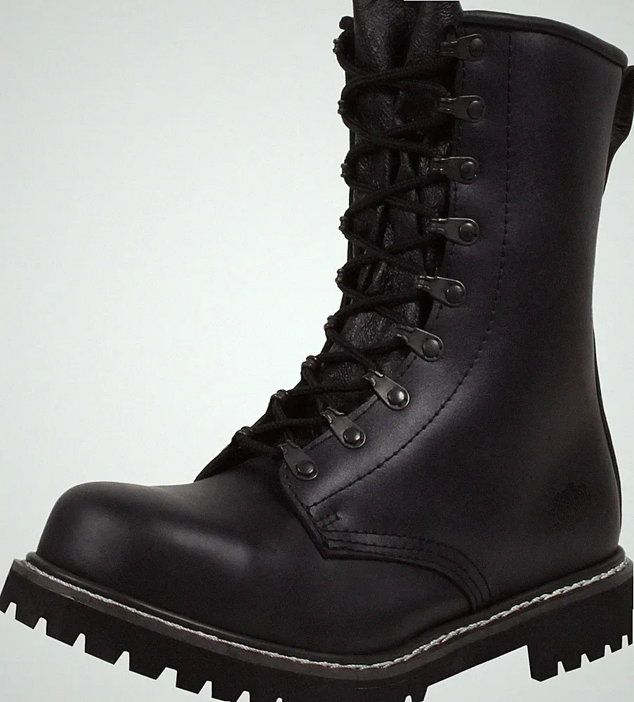 Bundeswehr BW Springerstiefel echtes Rindsleder Para Stahlkappe Stiefel 9 Loch