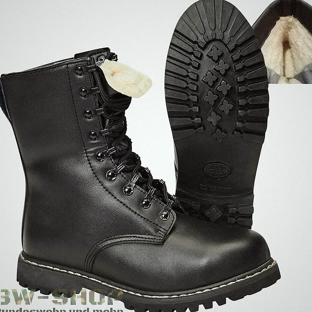 BUNDESWEHR KAMPFSTIEFEL + INNENFUTTER & STAHLKAPPE NEU BW WINTERSTIEFEL STIEFEL